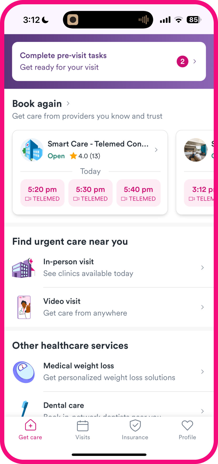 Solv app interface
